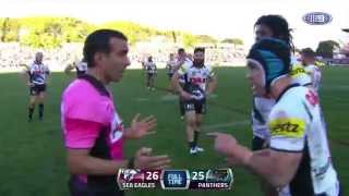 Jamie Soward blowing up deluxe at referees Round 25 2014 [upl. by Cerelia]