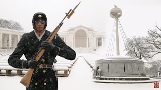 Snowfall at Arlington National Cemetery [upl. by Veronika]