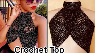 How to Crochet A Halter Top Festival Ready  Tutorial DIY [upl. by Anisamot]