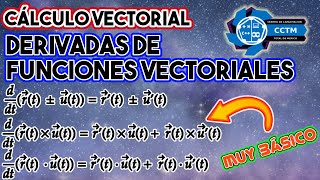 🤓 Derivadas con funciones vectoriales  producto punto cruz  ¡Muy básico  Cálculo Vectorial [upl. by Anelat]