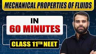 Complete MECHANICAL PROPERTIES OF FLUIDS in 60 Minutes  Class 11th NEET [upl. by Shafer]