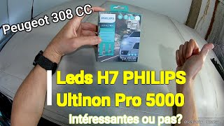 Tuto  Montage leds H7 Philips Ultinon Pro 5000 sur Peugeot 308 CC [upl. by Weinreb383]