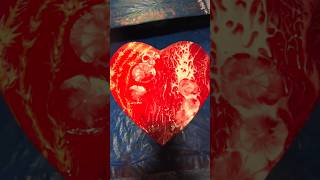 quotFREEZING HEARTquot NANAS FLUID REFLECTION sanjahotko8585 2different enamels baloonkiss fluidart [upl. by Boggers]