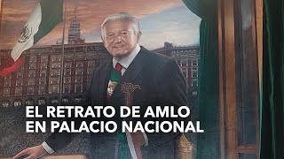 Posa AMLO en la Galería de los Presidentes de Palacio Nacional [upl. by Eckardt547]