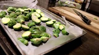 Veganuary S2E6 How to Make Roasted Brussel Sprouts [upl. by Nicolau219]