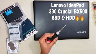 Lenovo IdeaPad 330 Best SSD Crucial BX500 amp Seagate mobile HDD Installation and Benchmark test 🔥🔥 [upl. by Woll]