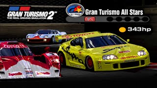 Beating SSR5 All Stars with 343hp Supra Gran Turismo 2 [upl. by Dustie]