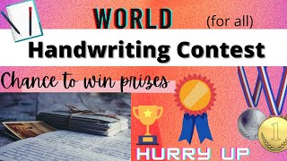 Online Handwriting Contest  World Handwriting Contest😱 Chance to win prizes🏆 [upl. by Cash]