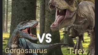 Trex vs Gorgosaurus Dino battle [upl. by Malachy]