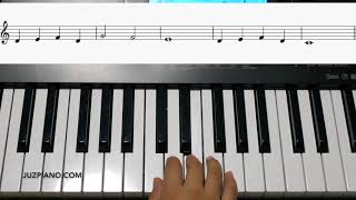 Lightly Row  Piano Lesson Made Easy Level 1 With Score [upl. by Trefler]