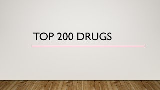 Top 200 Drugs Pronunciation Generic names Brand names [upl. by Cacia472]