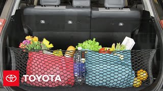 Cargo Net Organizer  quotStretch the Netquot  Accessories  Toyota [upl. by Ravid]