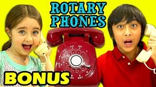 KIDS REACT TO ROTARY PHONES Bonus 98 [upl. by Trebliw]