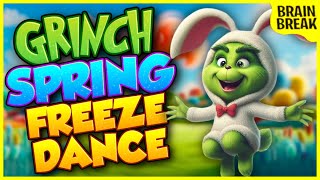 Grinch Freeze Dance  Easter Brain Break  Just Dance Danny Go Noodle [upl. by Kendy937]