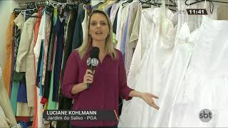 Vestidos de noivas são vendidos por R 100 em bazar da AACD [upl. by Nnylak901]