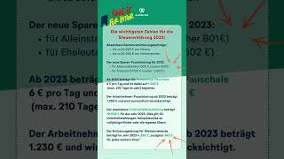 VIDEO FÜR SPÄTER SPEICHERN Steuer 2023 [upl. by Zarihs44]