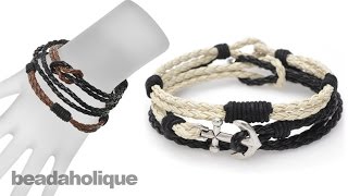 Instructions for the Braided Faux Leather Bracelet Trio Kit [upl. by Nosreh]