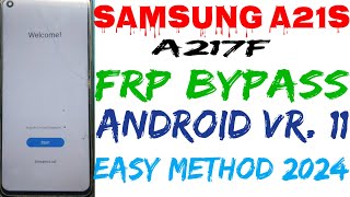 Samsung A21s A217f FRP Bypass ADB Enable Fail New Security  SamFw FRP Tool v49Android11FRP 2024 [upl. by Bosson51]