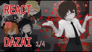 BSD REACTS TO DAZAI OSAMU 14  KunikidaAtsushiKyokaChuuyaAkutagawaDazai16  Chigma Life [upl. by Noraa]