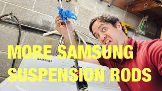 How to fix a Samsung washer getting off balance Quick suspension rod swap dc9705280w [upl. by Alywt]