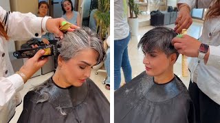 Super short haircut makeover for women [upl. by Aicssej]