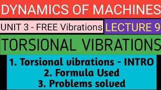 Introduction to TORSIONAL VIBRATIONS amp Problems solved MECHANICAL ENGINEERING AU DHRONAVIKAASH [upl. by Ebocaj]