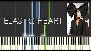 Sia  Elastic Heart  Piano Tutorial  How to play Elastic Heart Synthesia [upl. by Evslin]