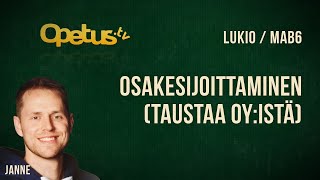 Osakesijoittaminen taustaa Oyistä [upl. by Batholomew]