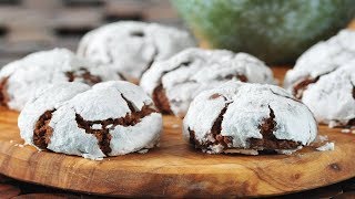 Chocolate Crinkles Recipe Demonstration  Joyofbakingcom [upl. by Enidlareg]