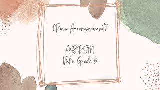 piano accompaniment Grade 8 B9 Canzonetta  Tchaikovsky ABRSM VIOLIN EXAM PIECES YEAR 2024 [upl. by Delanos]