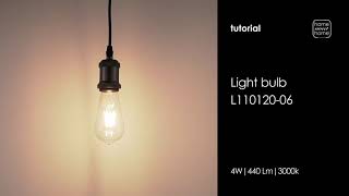 L11012006 LED DROP DECO E27 ST64 4W 440LM 3000K HELDER [upl. by Nevad]