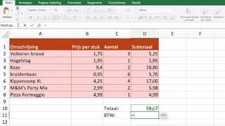 Excel  BTW uitrekenen [upl. by Hillinck498]