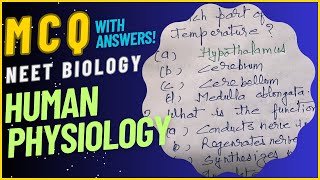 NEET  Human Physiology 2  MULTIPLE CHOICE QUESTIONS with ANSWERS  Previous Year Paper [upl. by Pontus]