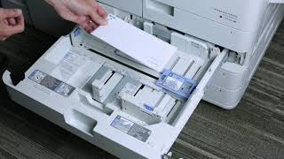 How to Print Envelopes on a Canon imageRUNNER Advance Series SumnerOne [upl. by Nahn]