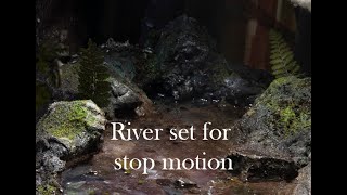 Making of River Set for stop motion using Vallejo still water effect [upl. by Oinegue]