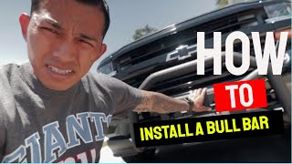 How to install bull bar on 2016 Silverado I Tyger Auto [upl. by Leacim]