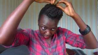 Cheveux naturels afroexemple de coiffureNatural hairstyle tutorial [upl. by Vickie]