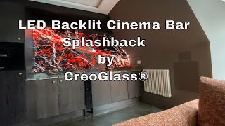 LED Backlit Glass Feature Wall Installation  Home Cinema and Entertainment Room Renovation [upl. by Rahas]