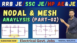 Mesh Analysis Part02  Basics  Network Theory  Neeraj Sir [upl. by Tsiuqram734]