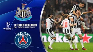 Newcastle United vs Paris SaintGermain Extended Highlights  UCL Group Stage MD 2  CBS Sports [upl. by Ioyal]