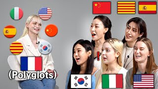 Polyglots Speaking in 7 Languages For the first time Keep Switching Languages with Native Speakers [upl. by Longfellow]