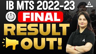 IB MTS Result 2024  IB MTS Final Result amp Cut Off 2024  Full Details [upl. by Asaret]