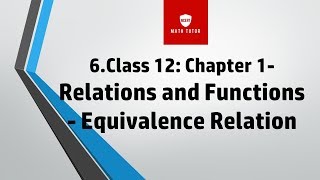 2nd puc maths relation and functionsClass 12 maths relation amp function equivalence relation English [upl. by Nosyd821]