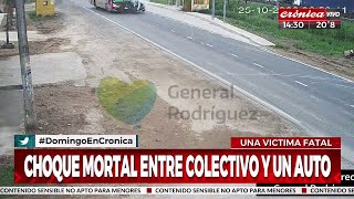 Exclusivo otro video de choque mortal entre colectivo y auto [upl. by Jeanelle319]