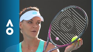 Kristyna Pliskova v Agnieszka Radwanska match highlights 1R  Australian Open 2018 [upl. by Monteith]