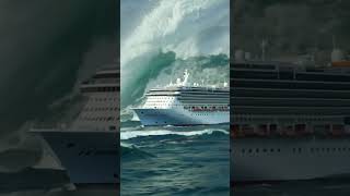 How Dangerous Is That Massive Wave Behind the Cruise Ship ship massivewave e dangerouswaves [upl. by Adnirb986]