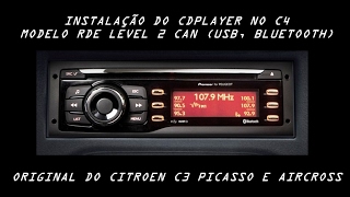 Instalação do Cdplayer RDE Level 2 CAN com USB Bluetooth [upl. by Secor]