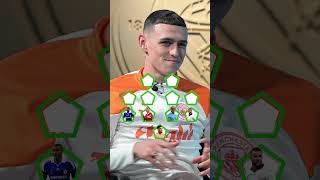 Phil Foden picks his Premier League Ultimate XI 🔥 [upl. by Natasha599]