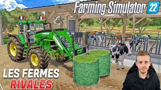 LES FERMES RIVALES  STABULATION À VACHE DANS LA FERME  06  Farming Simulator 22 [upl. by Nitsyrc983]