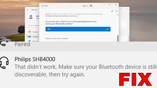 That Didn’t Work Make Sure Your Bluetooth Device Is Still Discoverable Then Try Again Tutorial [upl. by Petronilla48]